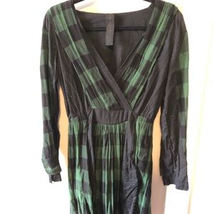 XS free people New Romantics buffalo plaid dress